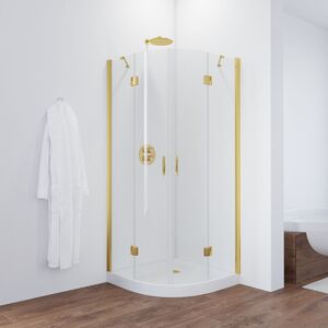 Душевой уголок Vegas Glass AFS TUR NOVO h1890 90 09 01 L стекло прозрачное, профиль золото, 90х90 см