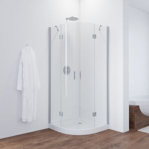 Душевой уголок Vegas Glass AFS NOVO 110 07 01 L стекло прозрачное, профиль матовый хром, 110х110 см