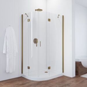 Душевой уголок Vegas Glass AFS-F TUR NOVO h1890 110*80 05 01 R стекло прозрачное, профиль бронза, 110х80 см