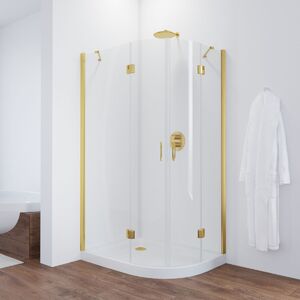 Душевой уголок Vegas Glass AFS-F TUR NOVO h1890 120*100 09 01 L стекло прозрачное, профиль золото, 120х100 см