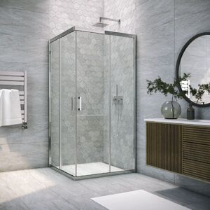 Душевой уголок Vegas Glass ZA TUR NOVO 85 08 01 стекло прозрачное, профиль хром, 85х85 см
