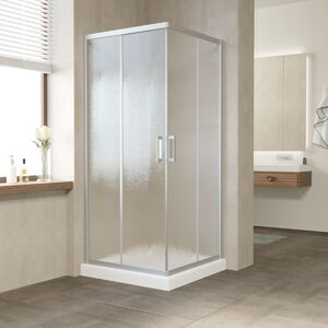 Душевой уголок Vegas Glass ZA NOVO h2000 90 07 02 стекло шиншилла, профиль матовый хром, 90х90 см
