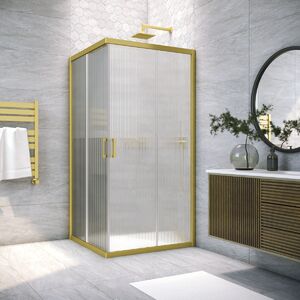 Душевой уголок Vegas Glass ZA NOVO h2000 90 03 Moru стекло Moru, профиль золото матовое, 90х90 см