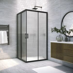 Душевой уголок Vegas Glass ZA NOVO h2000 95 02М Moru стекло Moru, профиль черный, 95х95 см