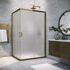 Душевой уголок Vegas Glass ZA-F TUR NOVO 85*70 05 10 стекло сатин, профиль бронза, 85х70 см