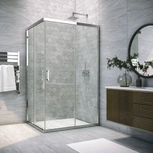 Душевой уголок Vegas Glass ZA-F TUR NOVO 85*80 08 01 стекло прозрачное, профиль хром, 85х80 см