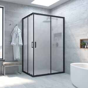 Душевой уголок Vegas Glass ZA-F TUR NOVO 80*70 05 02 стекло шиншилла, профиль бронза, 80х70 см