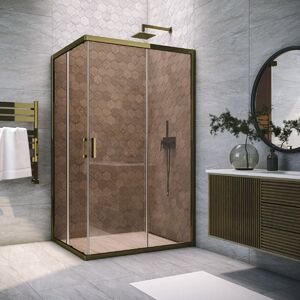 Душевой уголок Vegas Glass ZA-F TUR NOVO 120*85 05 05 стекло бронза, профиль бронза, 120х85 см