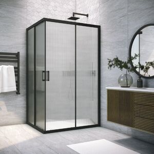 Душевой уголок Vegas Glass ZA-F NOVO h2000 120*90 02М Moru стекло Moru, профиль черный, 120х90 см
