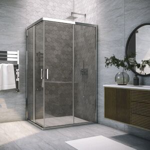 Душевой уголок Vegas Glass ZA-F TUR NOVO 120*95 08 07 стекло графит, профиль хром, 120х95 см