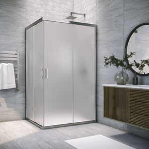 Душевой уголок Vegas Glass ZA-F TUR NOVO 120*95 08 10 стекло сатин, профиль хром, 120х95 см