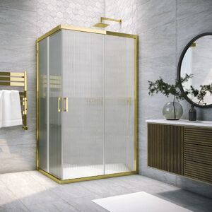 Душевой уголок Vegas Glass ZA-F TUR NOVO 120*100 09 Moru стекло Moru, профиль золото, 120х100 см