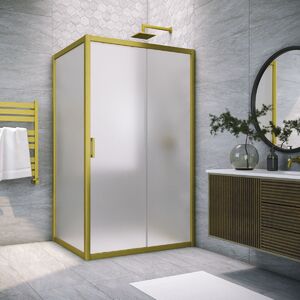 Душевой уголок Vegas Glass ZP+ZPV NOVO h2000 110*70 03 10 стекло сатин, профиль золото матовое, 110х70 см