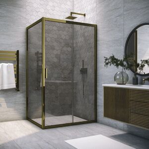 Душевой уголок Vegas Glass ZP+ZPV TUR NOVO 110*75 05 07 стекло графит, профиль бронза, 110х75 см