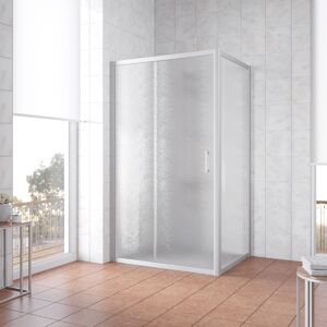 Душевой уголок Vegas Glass ZP+ZPV NOVO h2000 115*85 07 02 стекло шиншилла, профиль матовый хром, 115х85 см