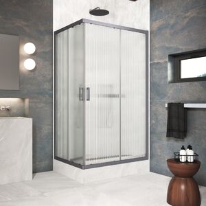 Душевой уголок Vegas Glass ZA-F Protec 110*90 06 Moru стекло Moru, профиль вороненая сталь, 110х90 см