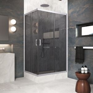 Душевой уголок Vegas Glass ZA-F Protec 120*70 07 07 стекло графит, профиль матовый хром, 120х70 см