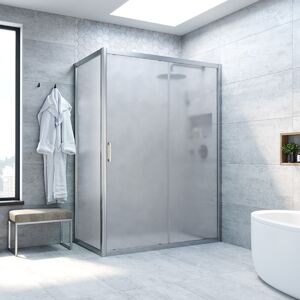 Душевой уголок Vegas Glass ZP+ZPV NOVO h2000 165*70 07 10 стекло сатин, профиль матовый хром, 165х70 см