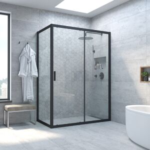 Душевой уголок Vegas Glass ZP+ZPV NOVO h2000 165*85 02М crystalvision стекло crystalvision, профиль черный, 165х85 см