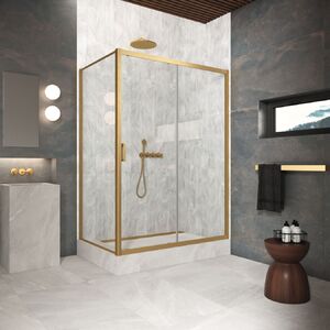 Душевой уголок Vegas Glass ZP+ZPV Protec 110*100 03 crystalvision стекло crystalvision, профиль золото матовое, 110х100 см