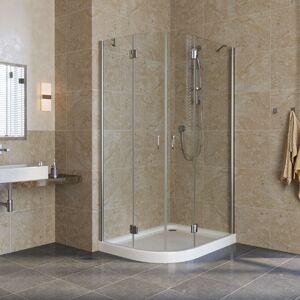 Душевой уголок Vegas Glass AFS-F LUX 120*90 08 01 R стекло прозрачное, профиль хром, 120х90 см