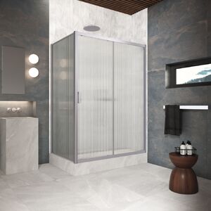 Душевой уголок Vegas Glass ZP+ZPV Protec h1900 160*70 07 Moru стекло Moru, профиль матовый хром, 160х70 см