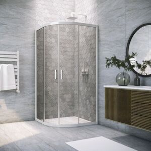Душевой уголок Vegas Glass ZS NOVO h2000 80 01 07 стекло графит, профиль белый, 80х80 см