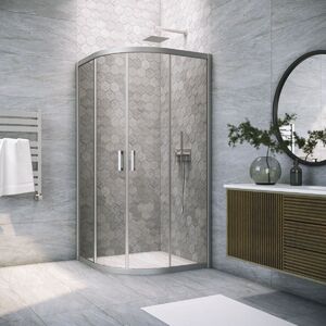Душевой уголок Vegas Glass ZS NOVO h2000 120 07 07 стекло графит, профиль матовый хром, 120х120 см