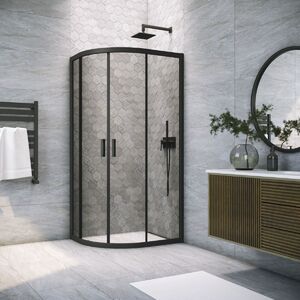 Душевой уголок Vegas Glass ZS-F NOVO h2000 110*90 02М 07 стекло графит, профиль черный, 110х90 см