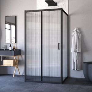 Душевой уголок Vegas Glass ZP-U NOVO h2000 100*100 02М Moru стекло Moru, профиль черный, 100х100 см
