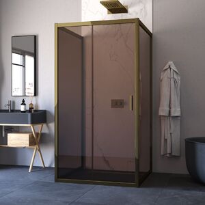 Душевой уголок Vegas Glass ZP-U TUR NOVO 100*100 05 05 стекло бронза, профиль бронза, 100х100 см