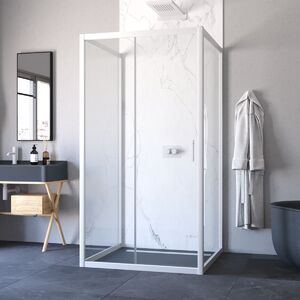 Душевой уголок Vegas Glass ZP-U NOVO h2000 120*90 01 01 стекло прозрачное, профиль белый, 120х90 см