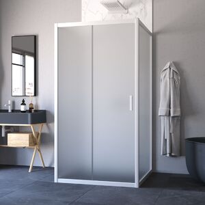 Душевой уголок Vegas Glass ZP-U NOVO h2000 120*90 01 10 стекло сатин, профиль белый, 120х90 см
