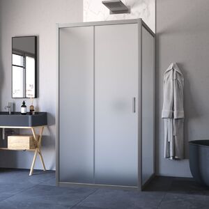 Душевой уголок Vegas Glass ZP-U NOVO h2000 120*90 07 10 стекло сатин, профиль матовый хром, 120х90 см