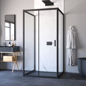 Душевой уголок Vegas Glass ZP-U NOVO h2000 120*100 02М crystalvision стекло crystalvision, профиль черный, 120х100 см