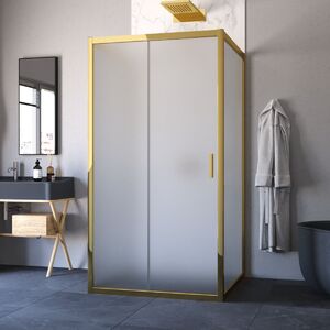 Душевой уголок Vegas Glass ZP-U TUR NOVO 120*100 09 10 стекло сатин, профиль золото, 120х100 см