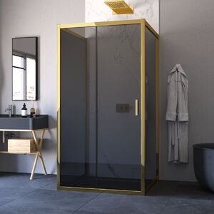 Душевой уголок Vegas Glass ZP-U TUR NOVO 120*100 09 07 стекло графит, профиль золото, 120х100 см