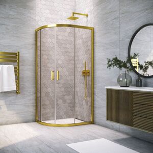Душевой уголок Vegas Glass ZS-F NOVO h2000 120*100 03 05 стекло бронза, профиль золото матовое, 120х100 см
