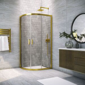 Душевой уголок Vegas Glass ZS TUR NOVO 80 09 07 стекло графит, профиль золото, 80х80 см