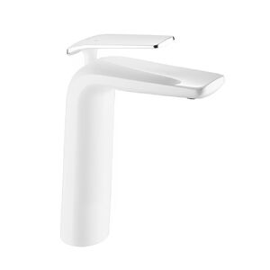 Смеситель для раковины высокий Rose R39F R3911F, белый/хром