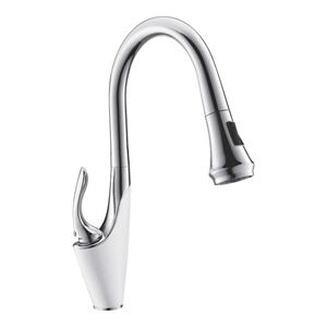 Смеситель для кухни Rose R123F, белый/хром