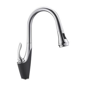 Смеситель для кухни Rose R123H, черный/хром