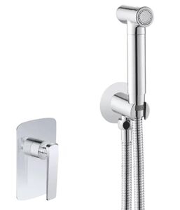 Гигиенический душ со смесителем Rose R1305, хром