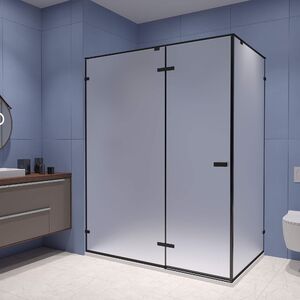 Душевой уголок RGW SV-040B 353204029-24 стекло Матовое-Сатинат, профиль Черный, 120х90 см