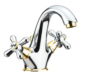 Смеситель для раковины Fiore MARGOT SKY (SWAROVSKI?) 01CO0623, хром/золото