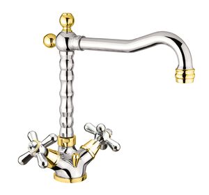 Смеситель для раковины Fiore MARGOT SKY (SWAROVSKI?) 01CO0625, хром/золото