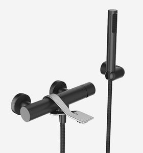 Смеситель для ванны Webert One-B NB850101441, чернай/сталь
