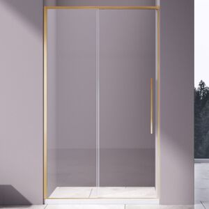 Душевая дверь Vincea Слим-Н (Slim-N) VDS-4SN140CLG 140x195 см, профиль золото матовое. Размер регулировки 1390-1400 мм