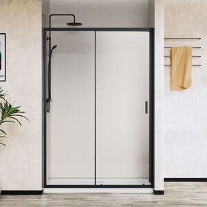 Душевая дверь Vincea Сити (City) VDS-5CT150CLB 150x195 см, профиль черный матовый. Размер регулировки 1470-1510 мм