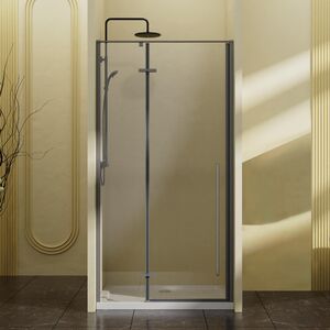 Душевая дверь Vincea Слим-Н (Slim-N) VDPH-5SN100CLGM 100x195 см, профиль вороненая сталь. Размер регулировки 990-1020 мм
